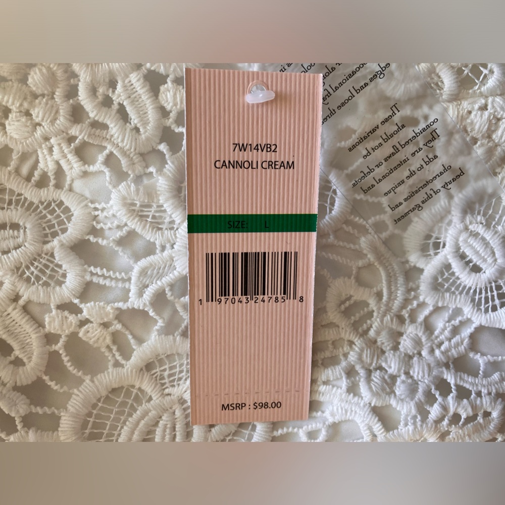 Nanette Lepore Canoli Cream Large Lace Top NWT - Picture 7 of 7